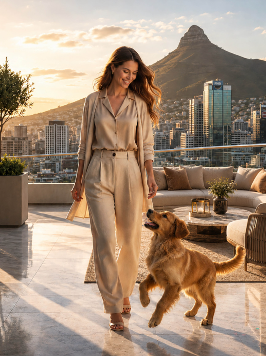 Rooftop terrace lifestyle with Lion's Head views