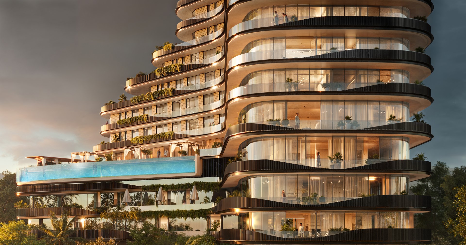 Aspire Waterfall exterior