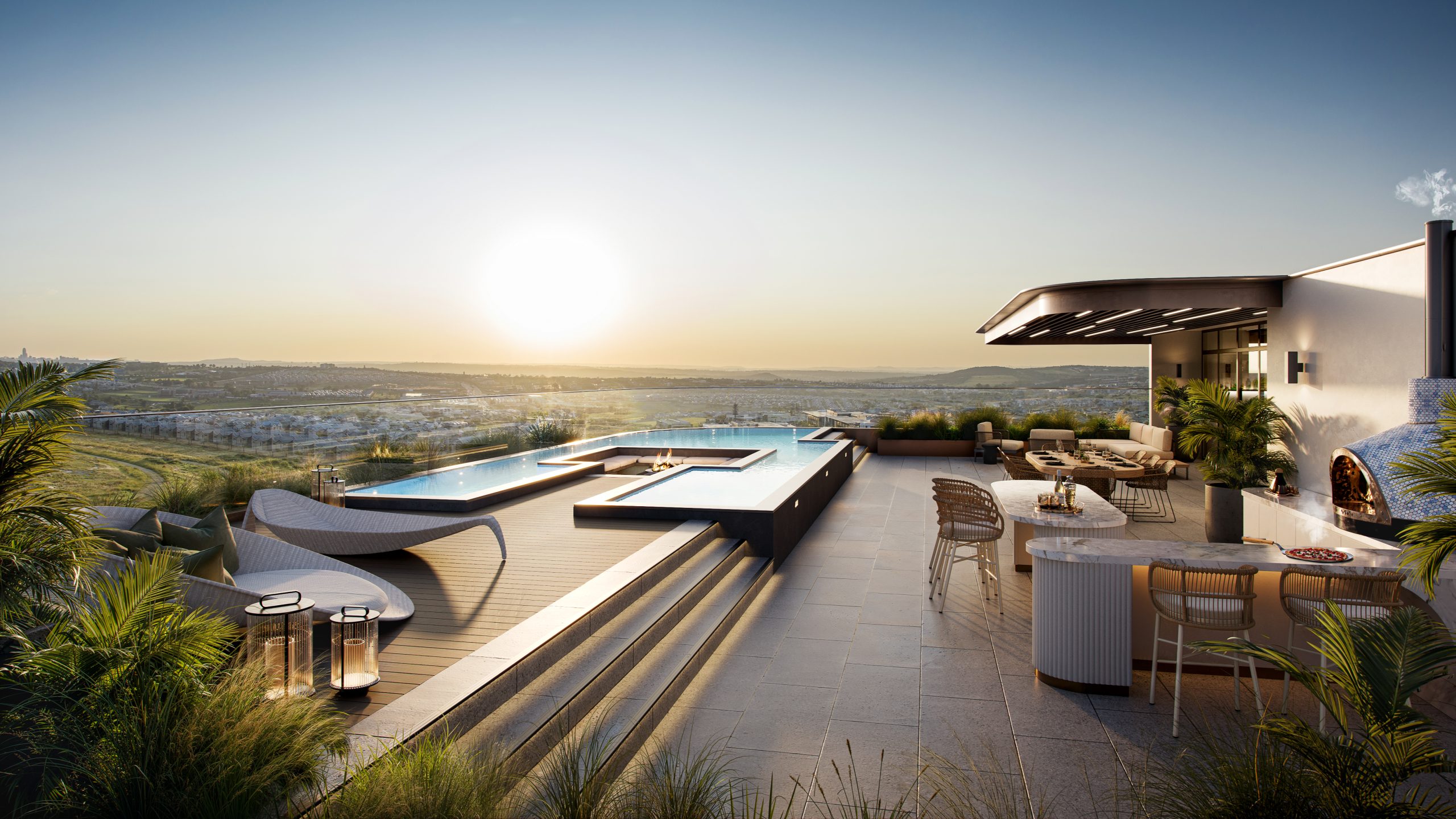 Penthouse terrace view